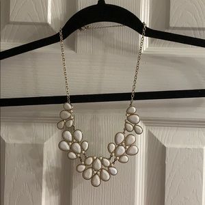 Gold & White Statement Necklace